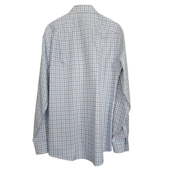 Pronto Uomo Modern Fit Non-iron Blue Button Down Shirt - 17, 36/37 Tall - Picture 3 of 8
